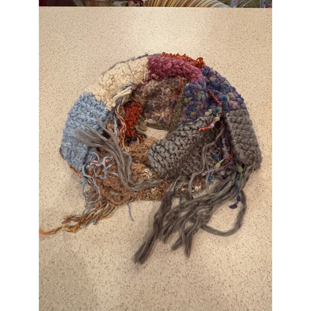 Boho Knit Scarf Multicolored